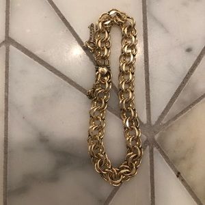 Vintage gold heart bracelet